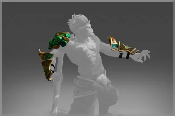 Скачать скин Nefrit King's Ancient Monkey Shoulder And Bracers мод для Dota 2 на Monkey King - DOTA 2 ГЕРОИ